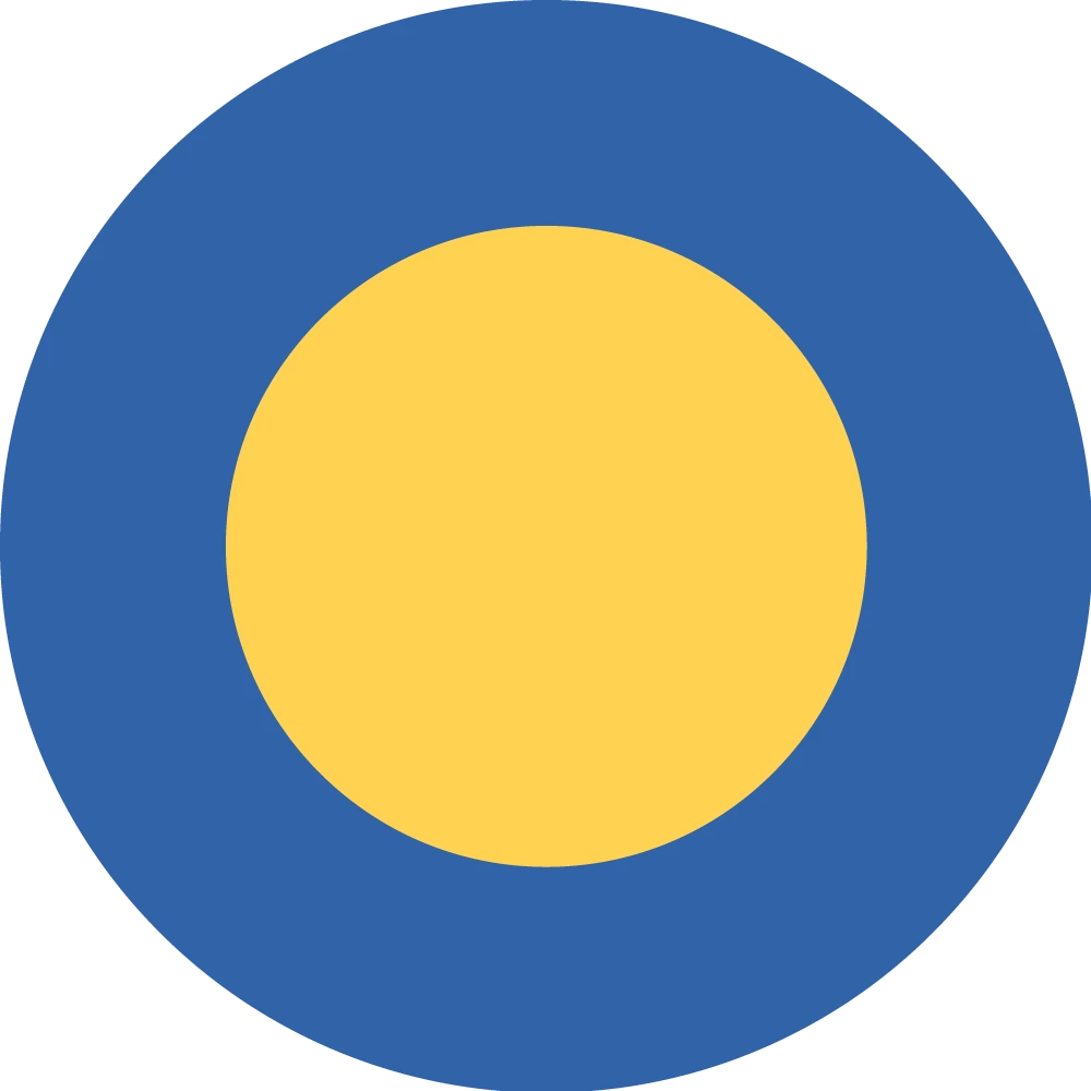 Point bleu avec centre jaune Point bleu avec centre jaune
