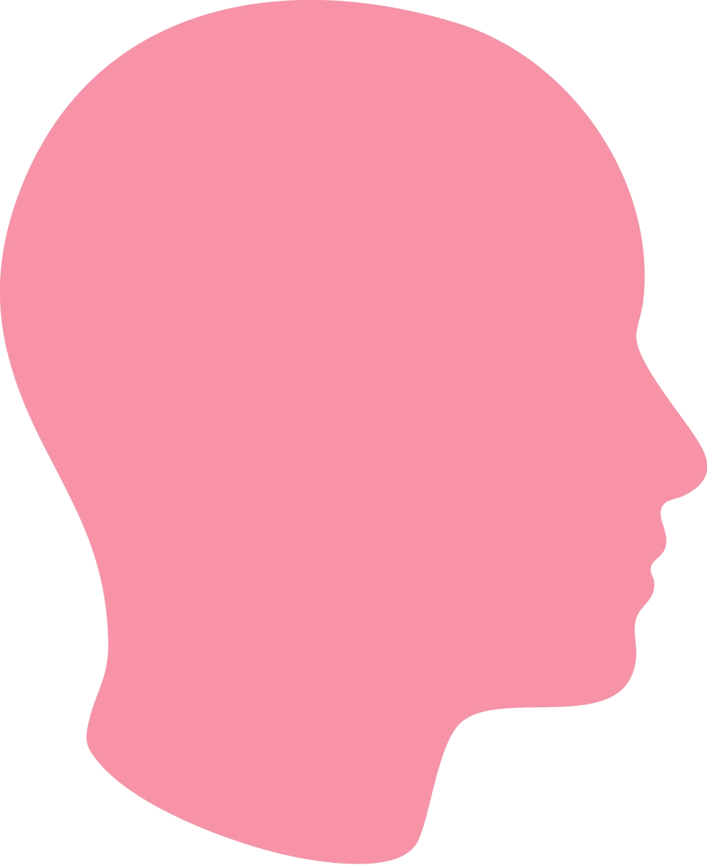 Visage profil rose Visage profil rose